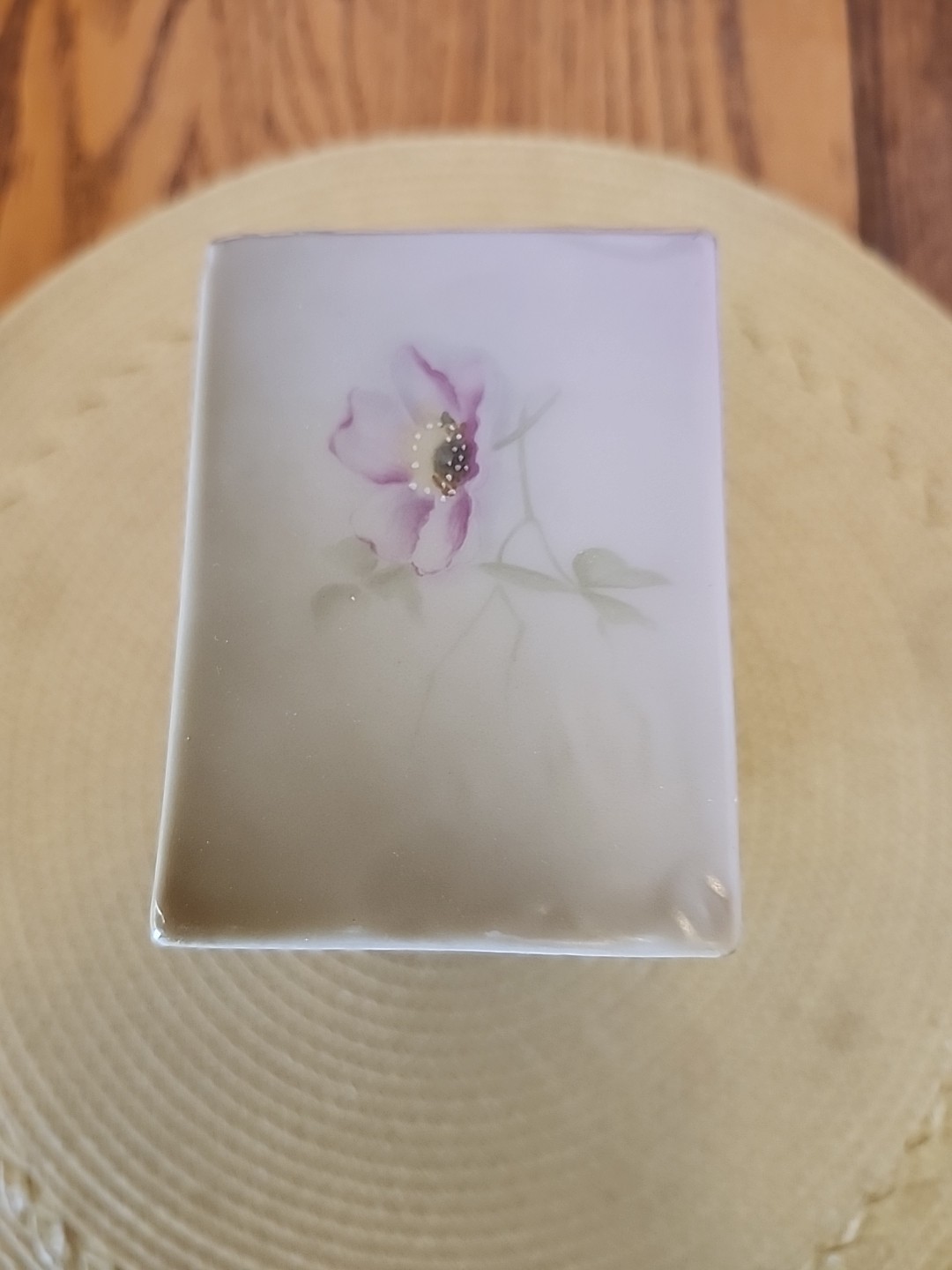 Vtg Frog Vase Ceramic Pink Floral Andrea By Sadek Gold Edge Accents 3 5/8″T