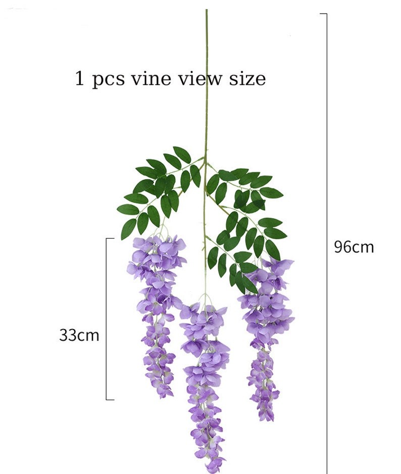 Artifical giant wisteria flower Abreu Vine Garland Hang Flower Floral Decoration