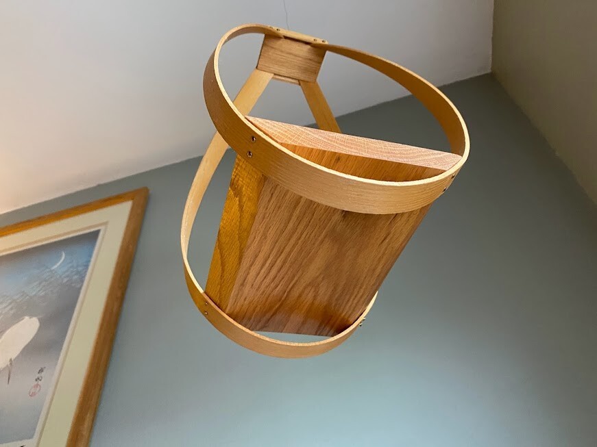 Bentwood Teardrop Hanging Wood Plant Planter Stand Shelf mcm mid century modern 