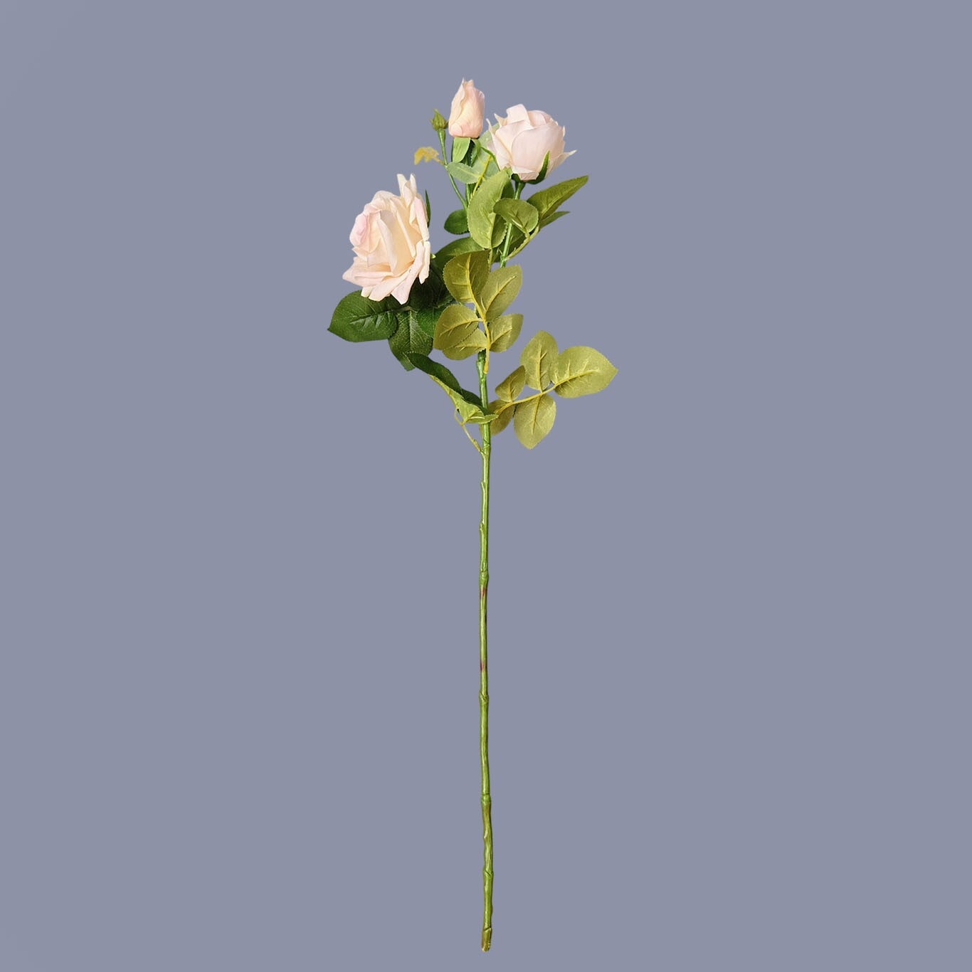 4Pcs Artificial Long-Stem Roses,3 Heads Each,2 Fully Bloomed,Lifelike Realistic