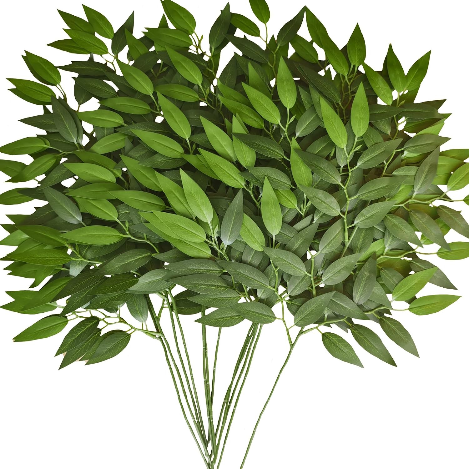 84Pcs Italian Ruscus Greenery Stems 23″ Artificial Silk Greenery Leaves for DIY