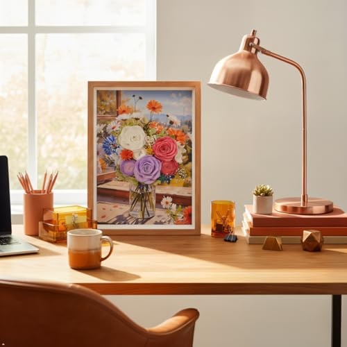 worthfan Preserved Flower Bouquet Art Frame – Flowers by the Windowsill