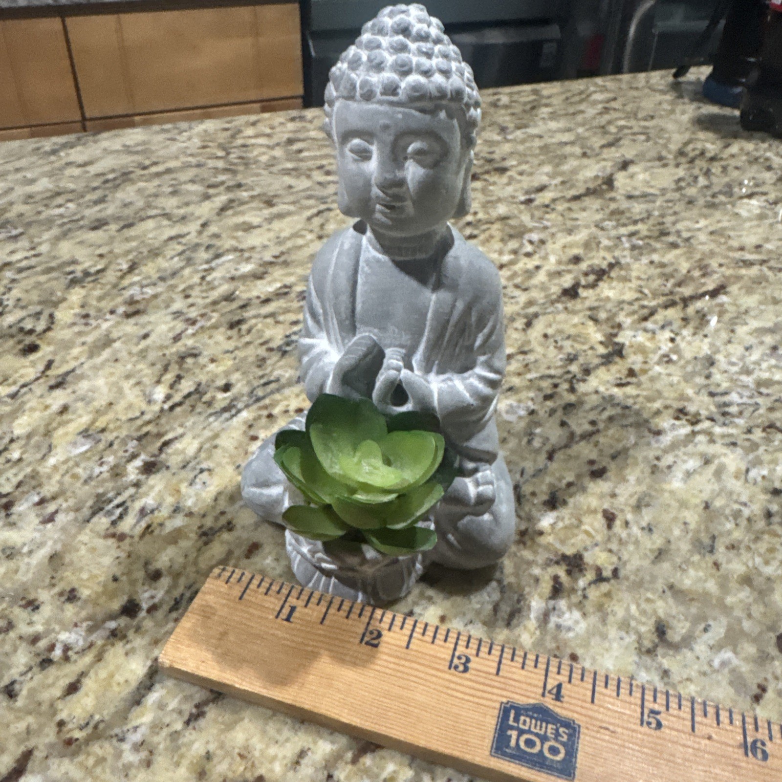 Budduah Plant Holder 6” Tall Succulent, Faux Plant Nice Cpix