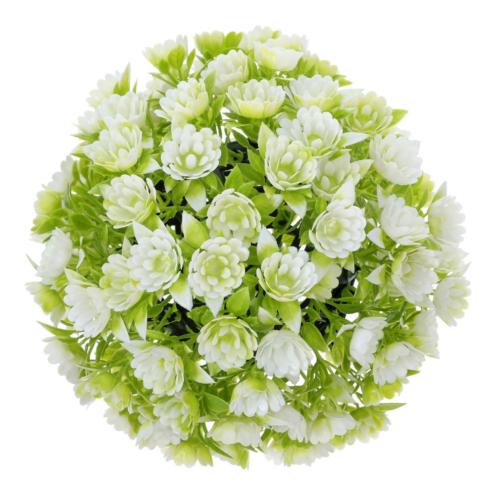 Lightweight White Faux Flower Sphere for Hanging and Table Centerpieces