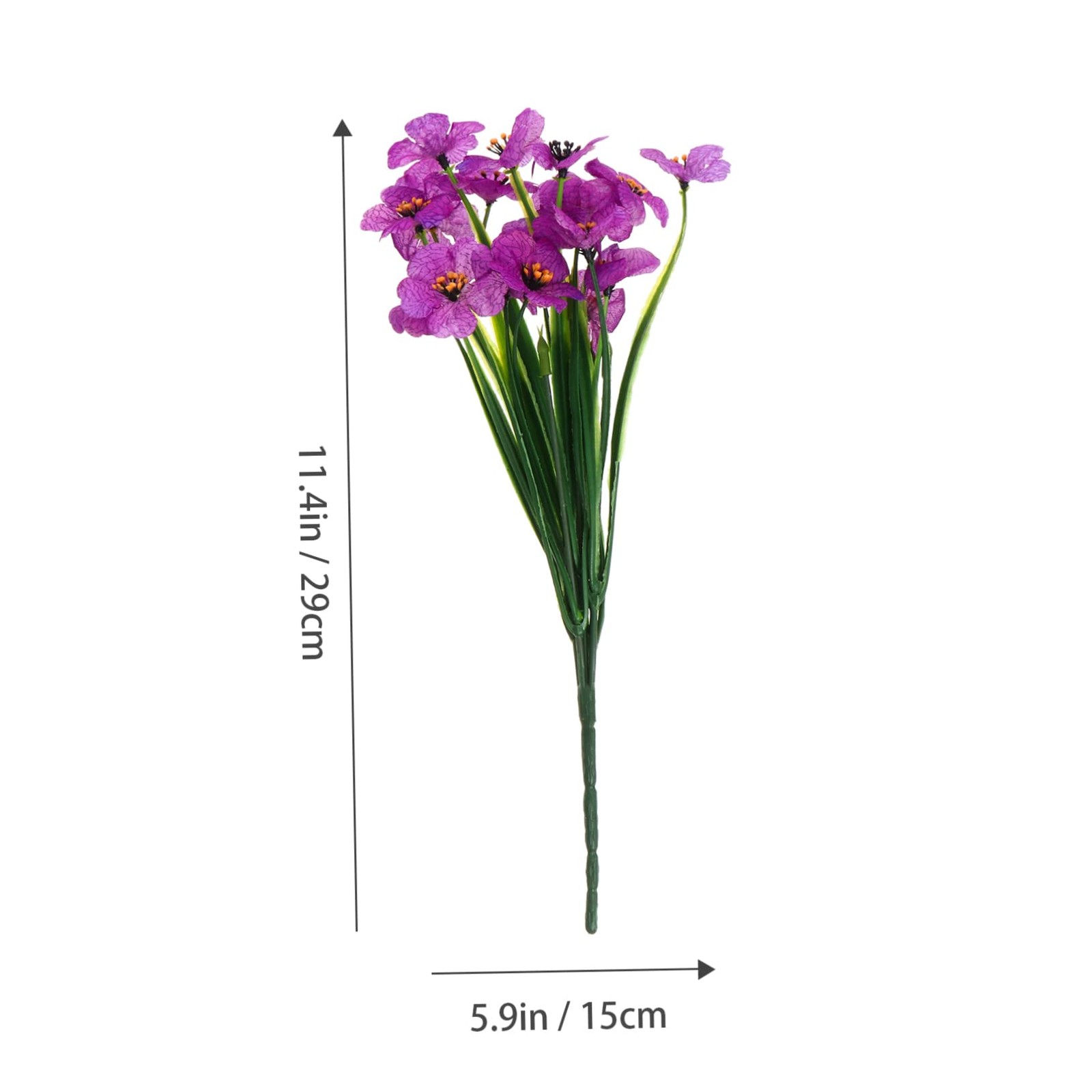Simulated Violet Flowers 4 Pcs Faux African Violets with Silk Stems 11.41X5.9…