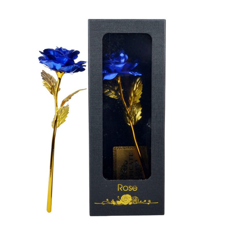 Mother’s Day Artificial Gold Foil Roses Dipped in Gold Valentine’s Day Gift