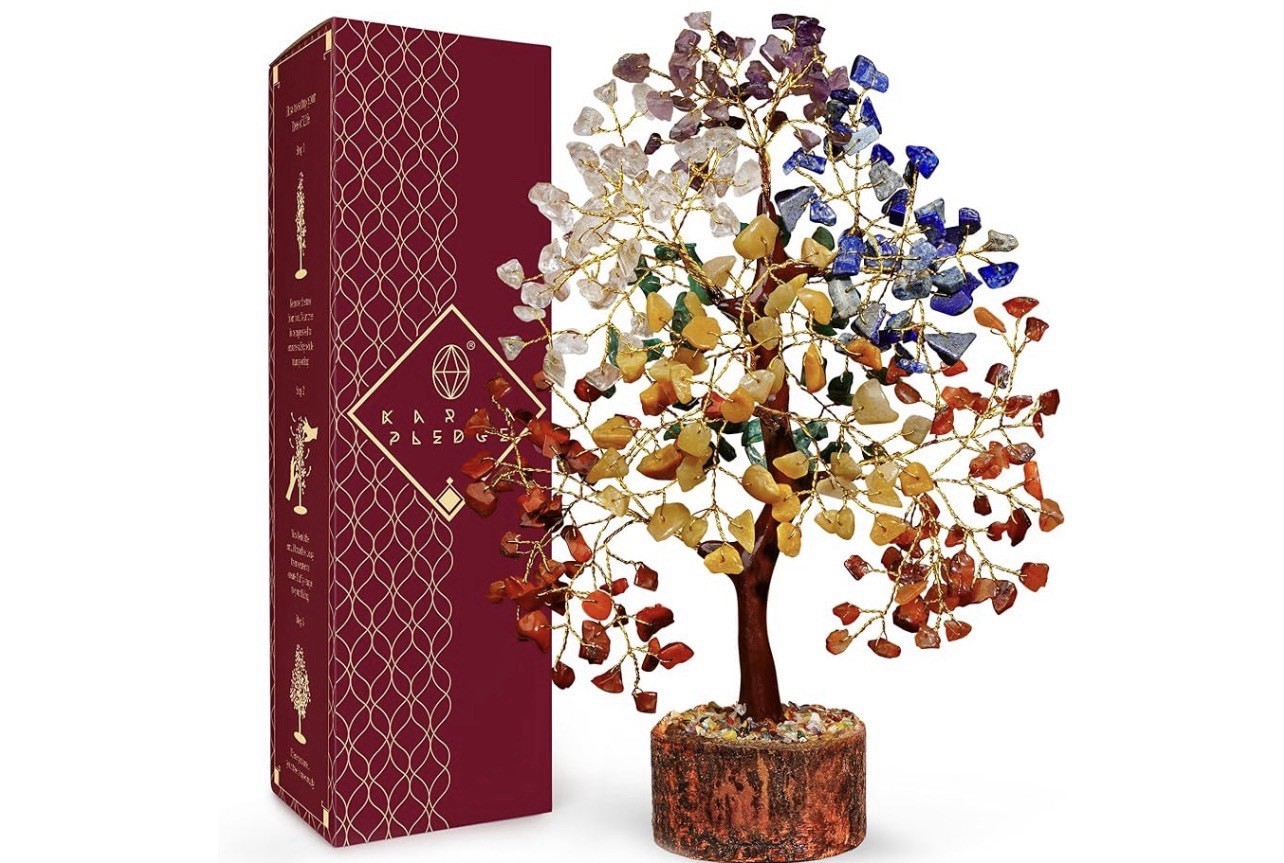 Crystal Tree of Life 7 Chakra Healing Crystal Trees for Home Decor Office Des…