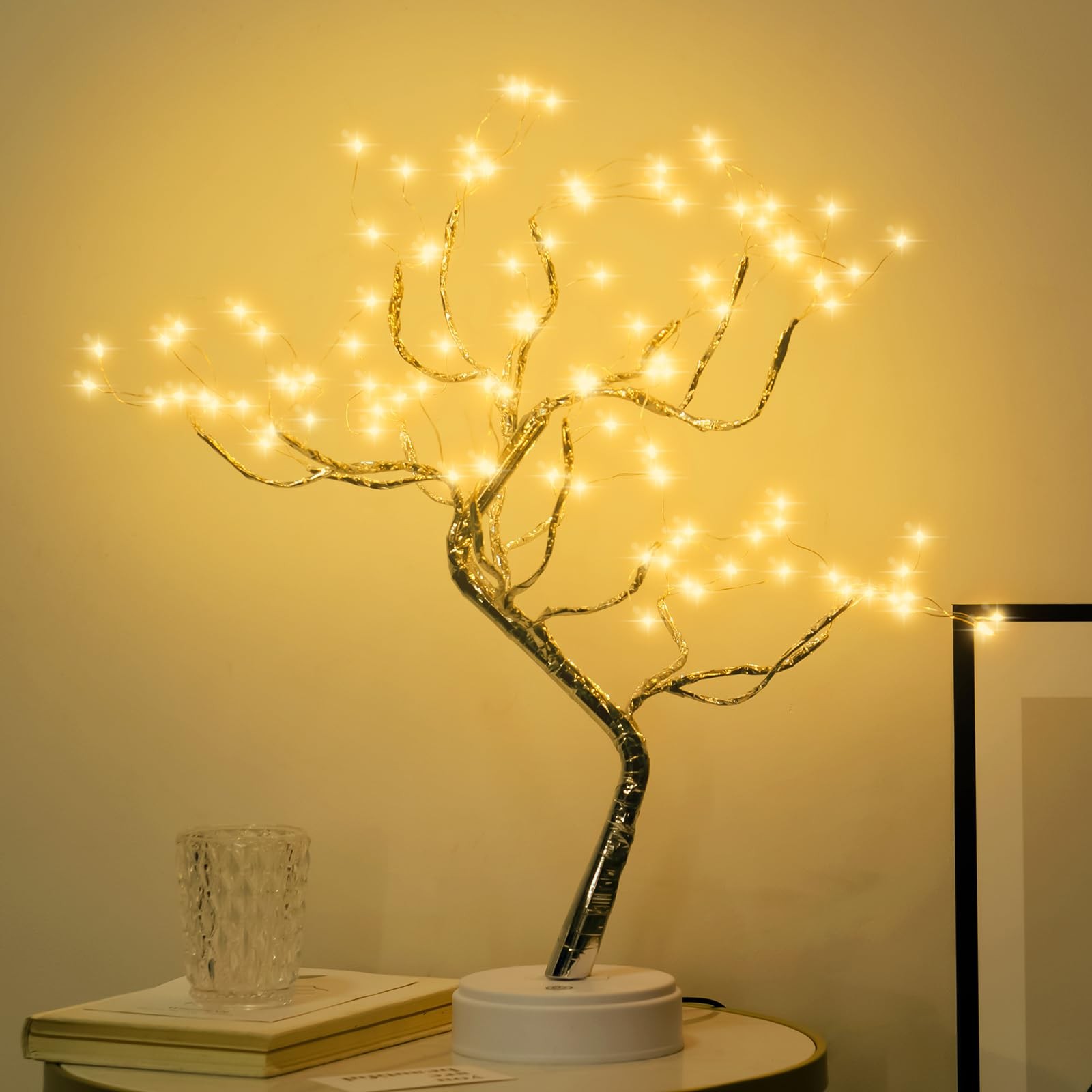 Room Decor, 20″ 108 LED Tabletop Bonsai Tree Light, DIY Artificial Tree Lamp,…