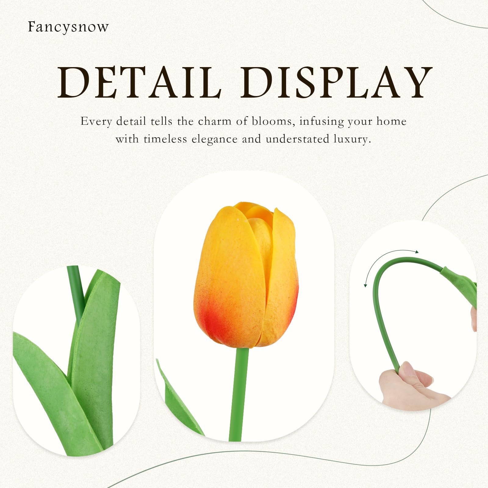 16Pcs Tulips Artificial Flowers