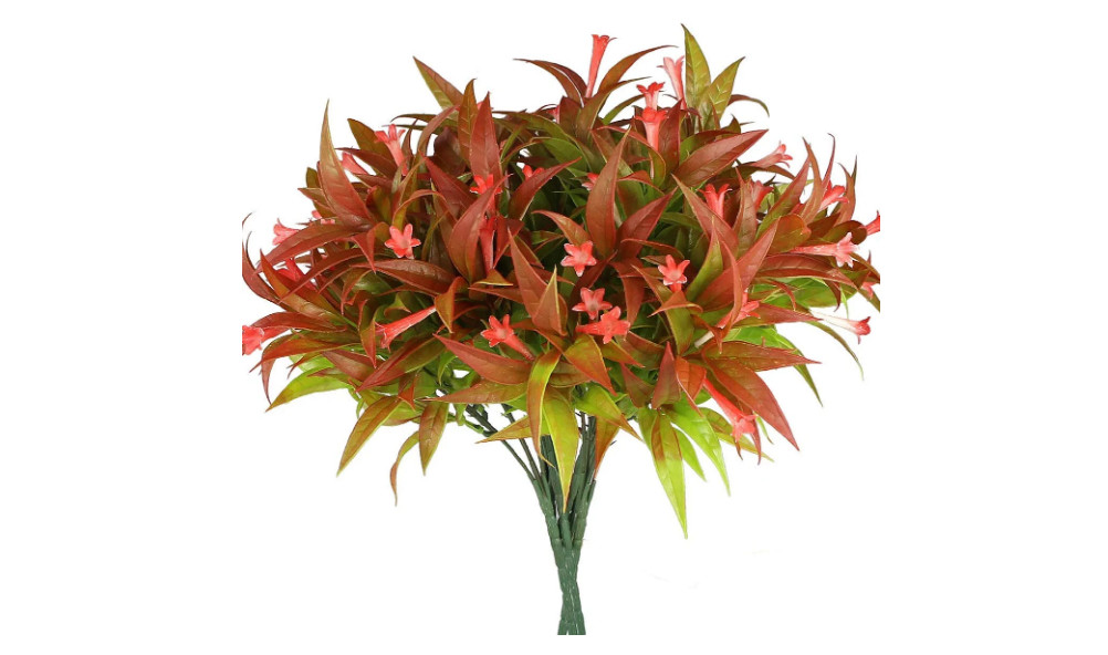 Artificial Plants UV Resistant Fake Tropical Flowers Front Porch Decoration 6 Pc