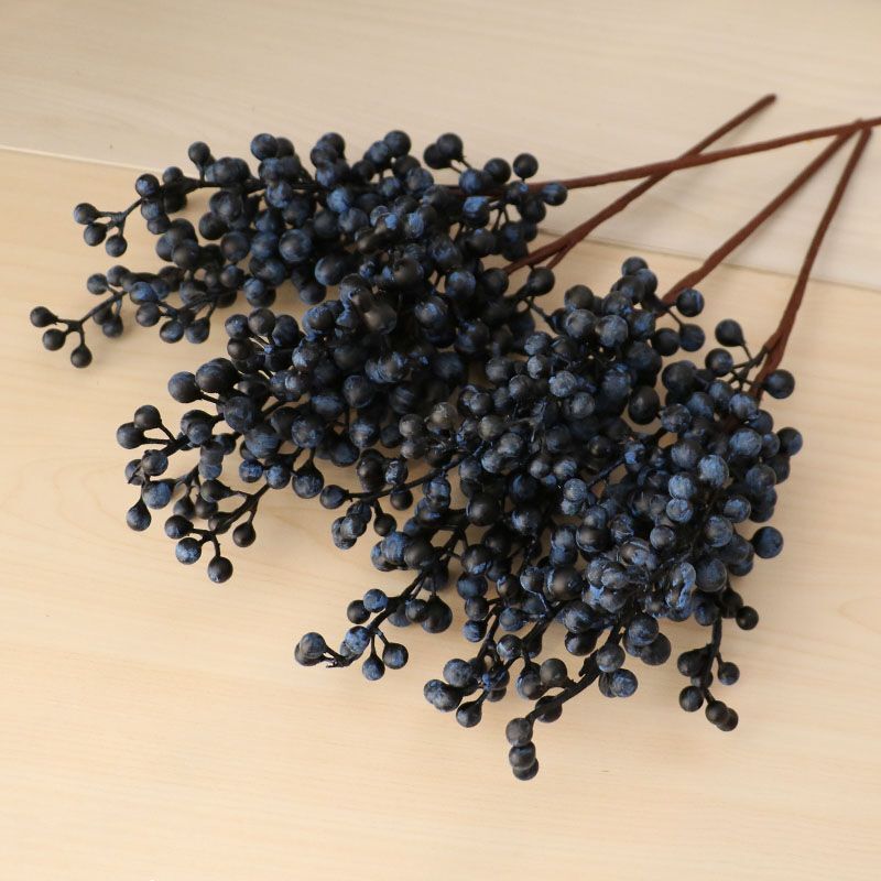 Black Fruit Berry Branch Flowers Wedding Home Party Decor Foam Artificial Flower