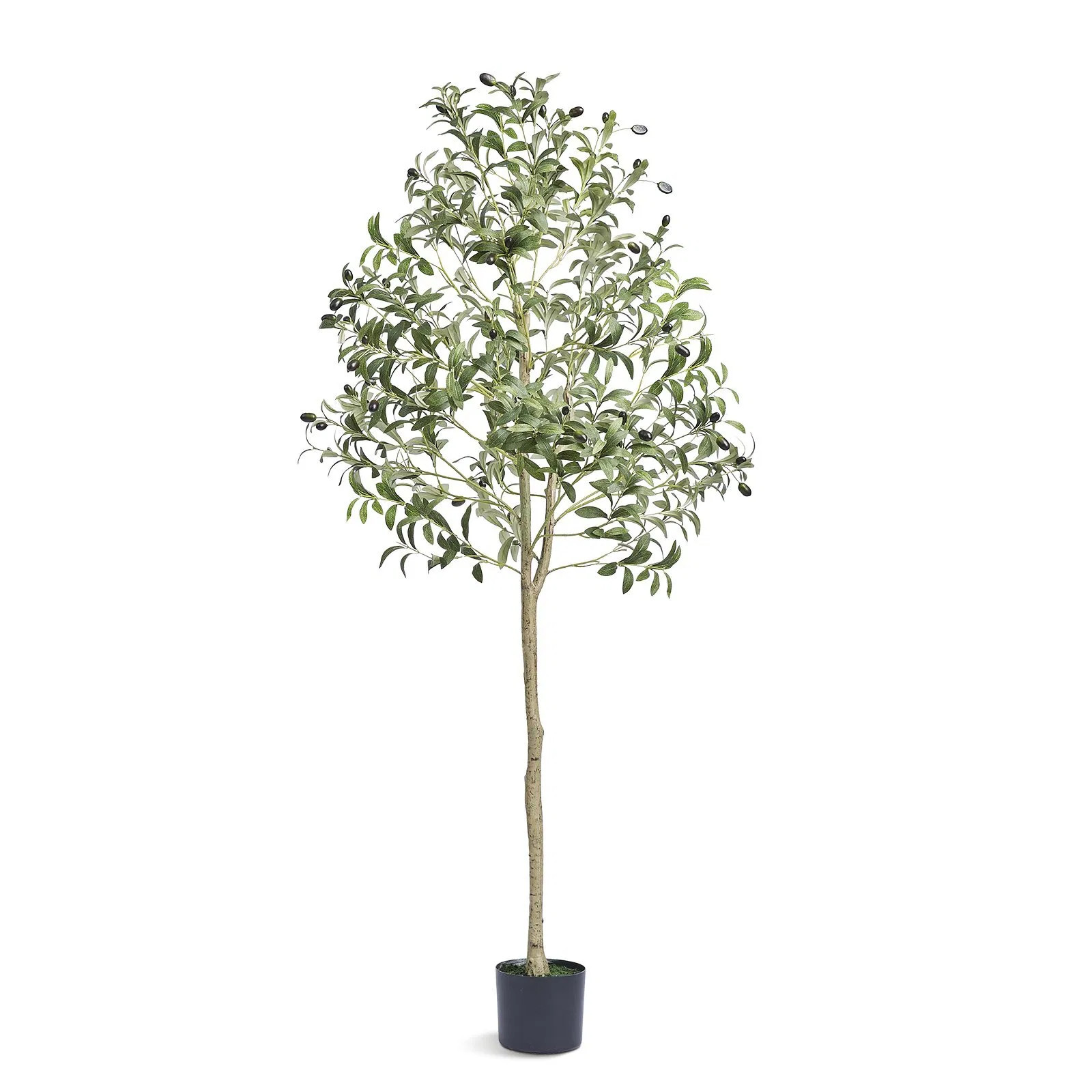Artificial Olive Tree, 5 FT Tall Faux Plant, Secure PE Material & Anti-Tip Tilt