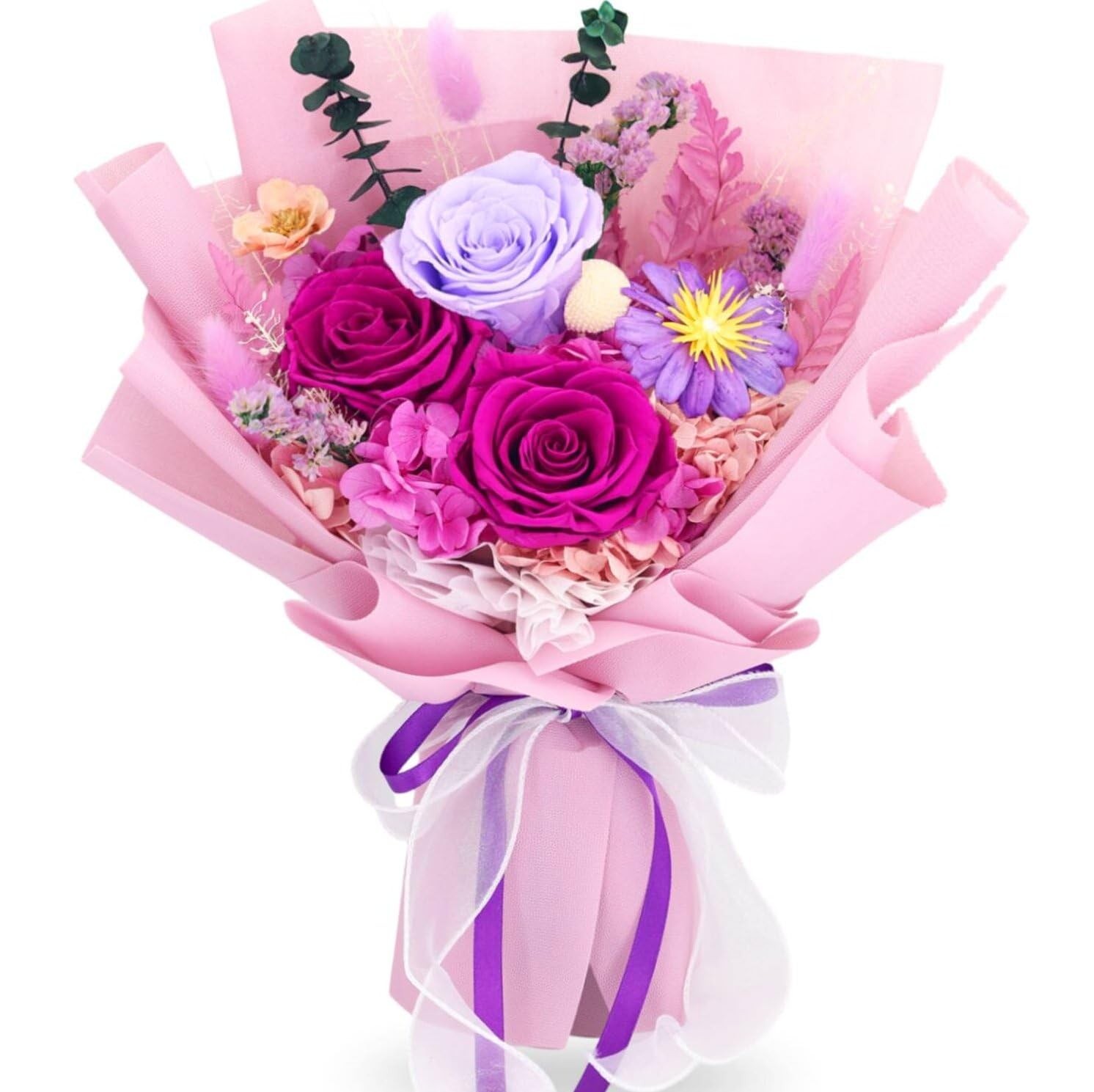 Preserved Flowers for Delivery, Flowers Fresh Bouquet with Gift Box