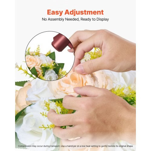 Flower Ball Arrangement Bouquet 10 PCS, 9.5-Inch Diameter Artificial Flower Ball