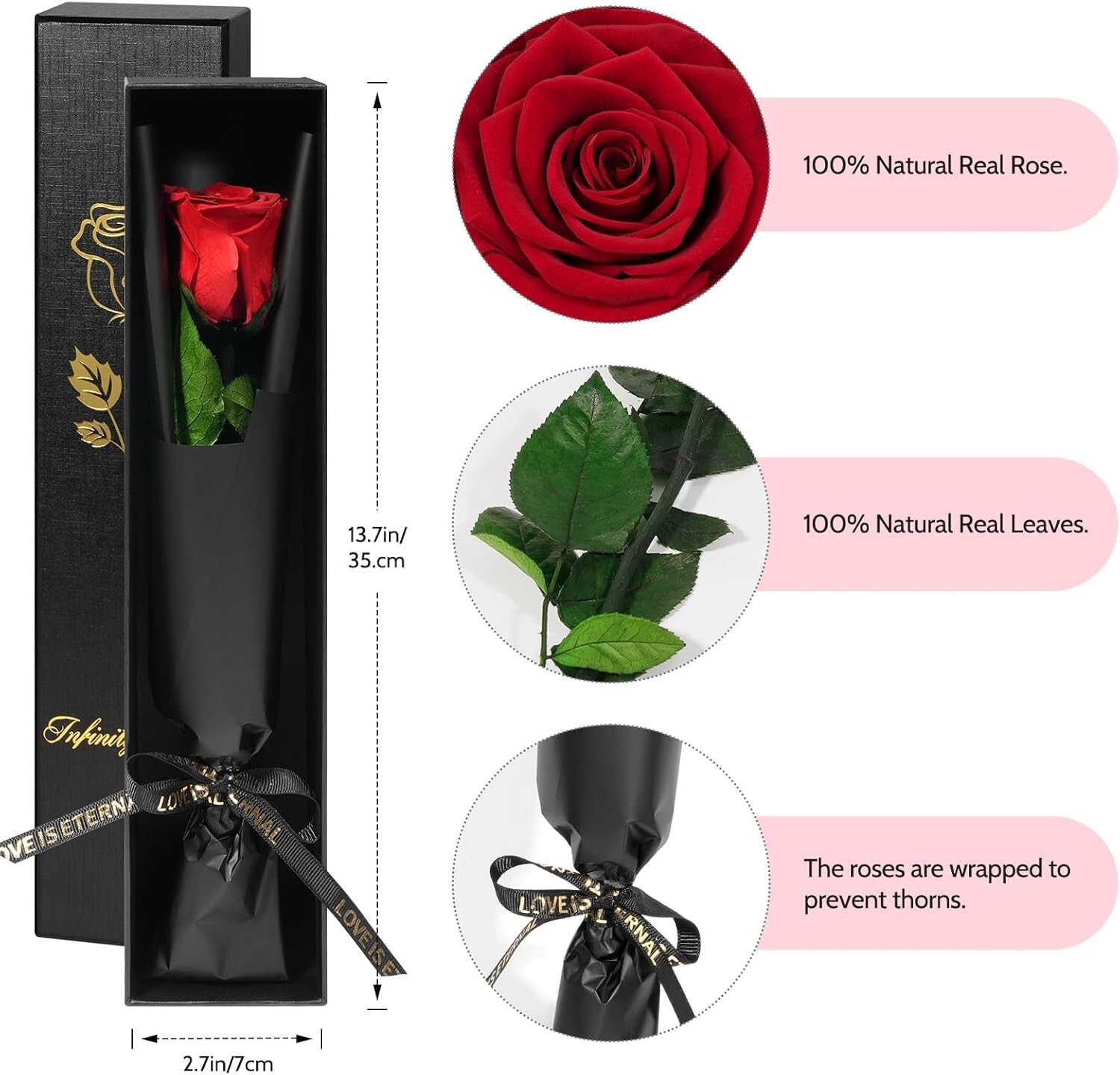 Yamonic Preserved Flowers Rose Gifts for Women Mom,Mothers Day Rose Flower Gifts