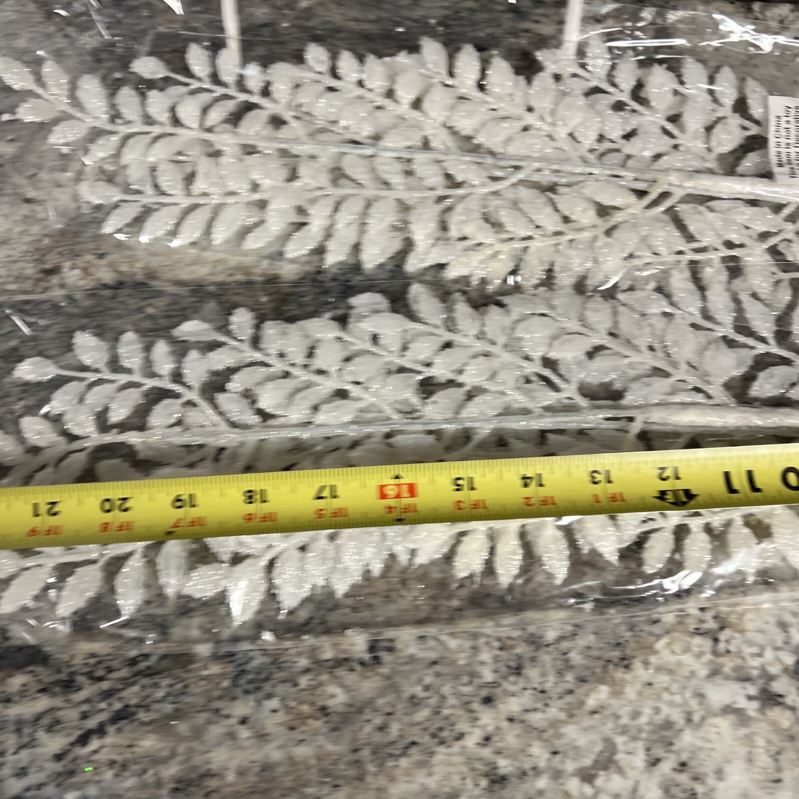 6pc Shimmering Leaf Picks Twig Branch White Valerie Parr Hill Christmas 24.5”