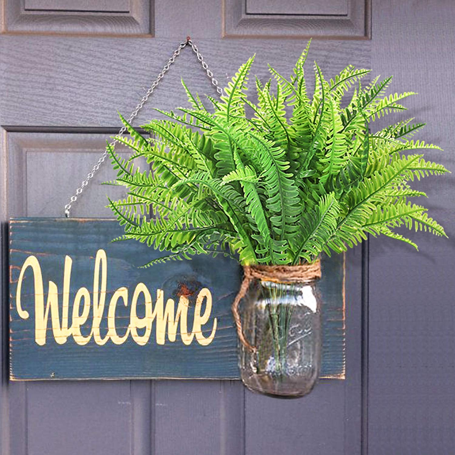 Artificial Boston Fern Plants Bushes Artificial Shrubs Greenery for House Pla…