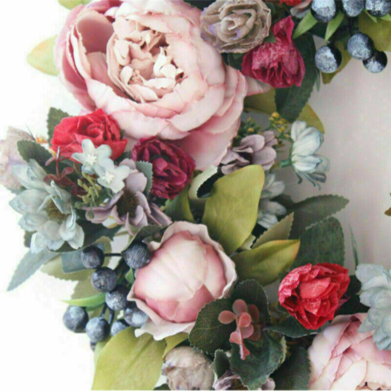 35cm Creativity Artificial Flowers Wreath Peony Garland Door Wreath Home Decor
