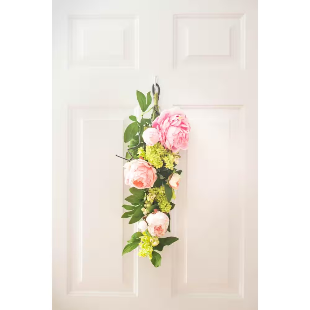 24 In. Artificial Mixed Peony and Hydrangea Teardrop