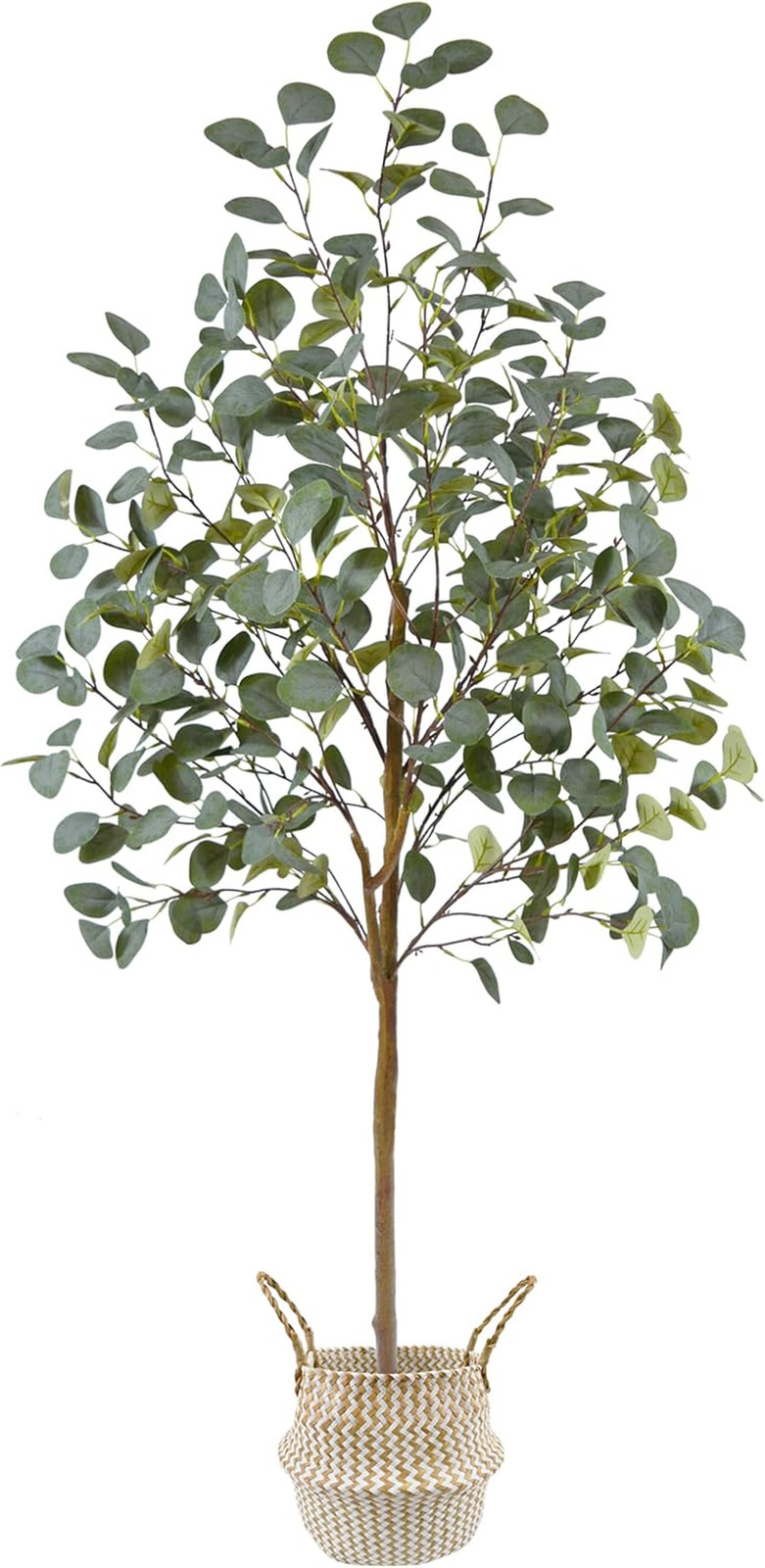 5Ft Artificial Eucalyptus Tree with Basket – Modern Faux Plant for Home Decor