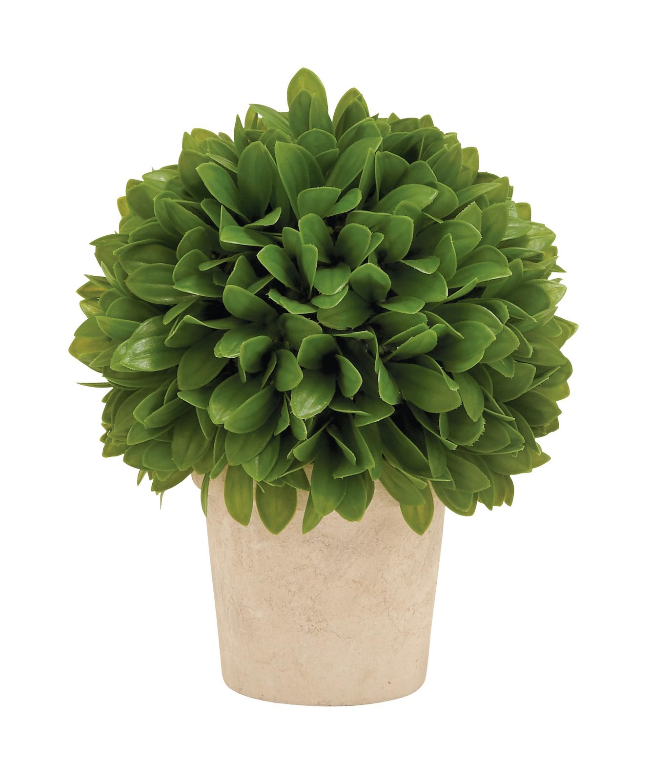 8x8x10″ Faux Boxwood Topiary Artificial Foliage Ball Beige Paper Pot Green