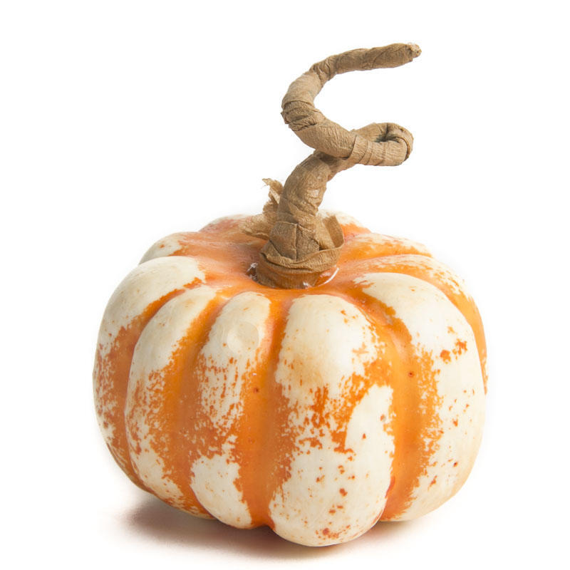 Package of 12 Orange and Cream Artificial 2-1/2″ Dia. Pumpkins
