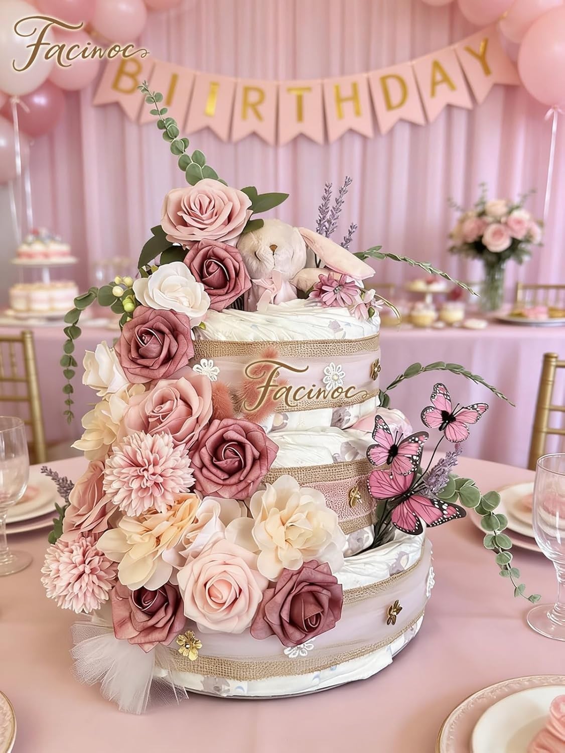 Luxurious Dusty Pink Silk Flowers for DIY Weddings and Party Centerpieces