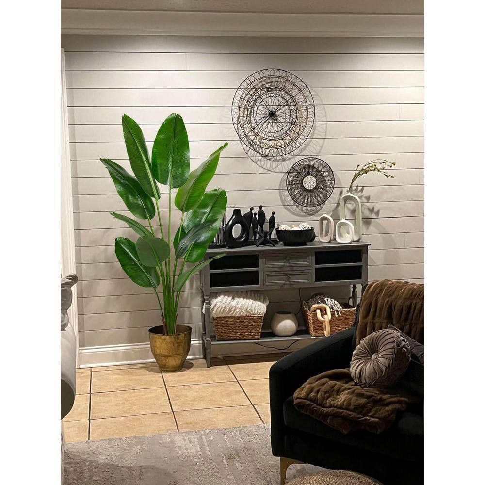 72 In. Artificial Green Indoor/Outdoor Bird of Paradise Tree Real Touch Silk Lea
