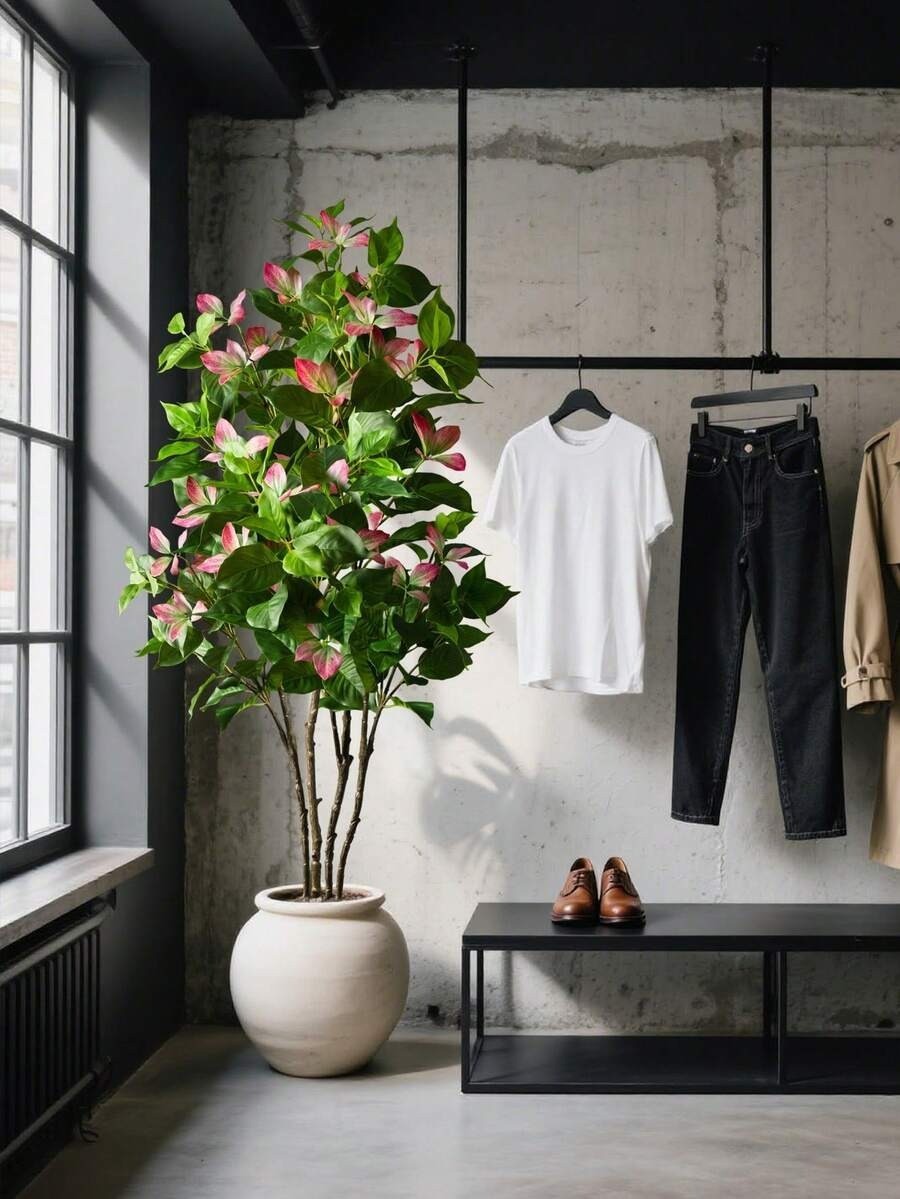 82-144cm Large Fake Magnolia Plants Artificial Nandina Tree Plastic no pot