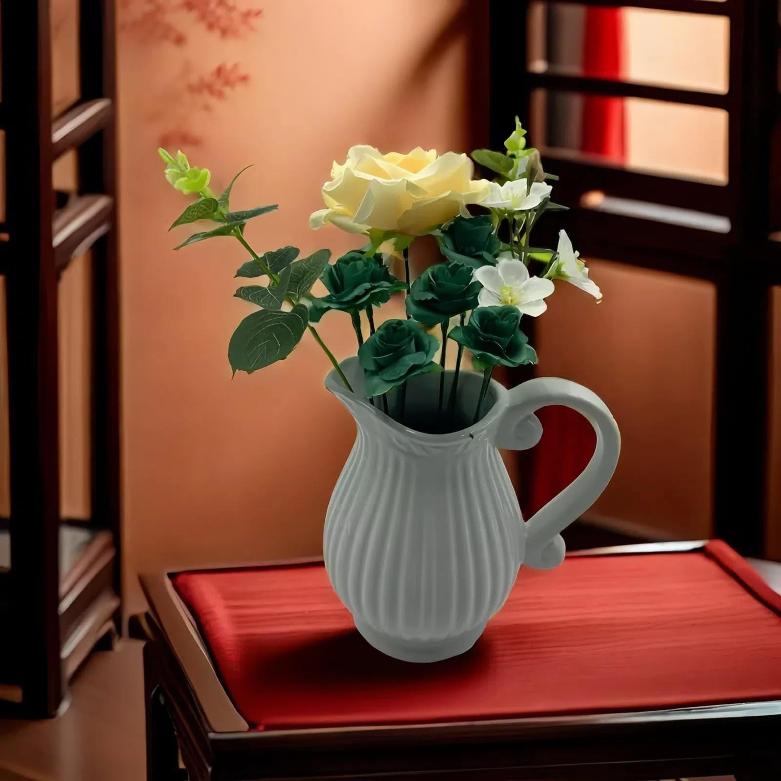 100 PCS Green 1.9 Inch Mini Artificial Silk Rose Flower Heads Centerpieces