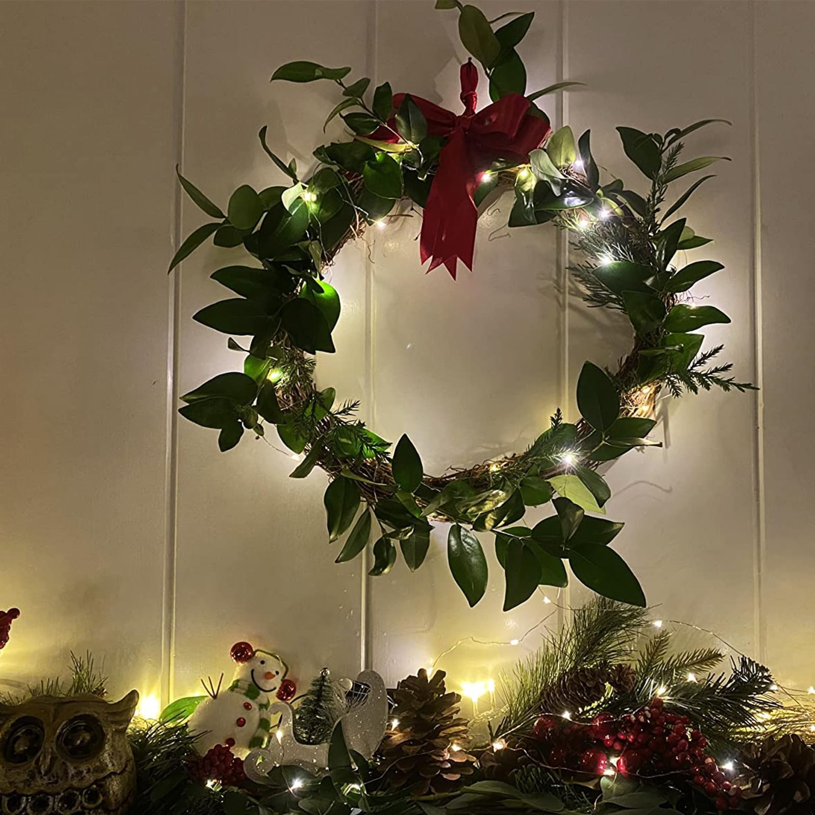 12PCS Small Round Grapevine Wreath 4Inch Rattan Wreaths for Easter Spring Candle