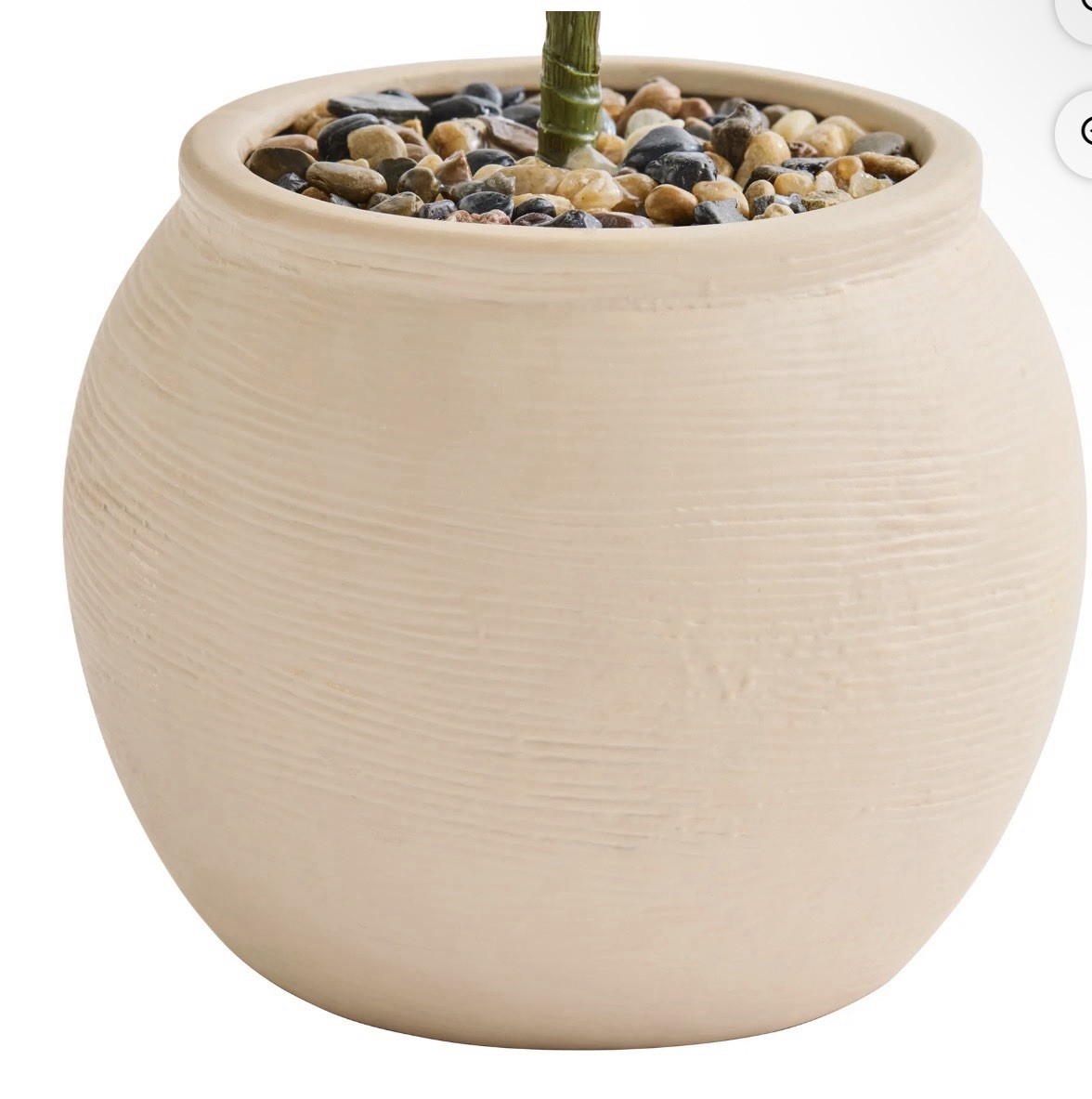 Better Homes & Gardens Realistic Artificial Olive Plant with Tan Ceramic Vase