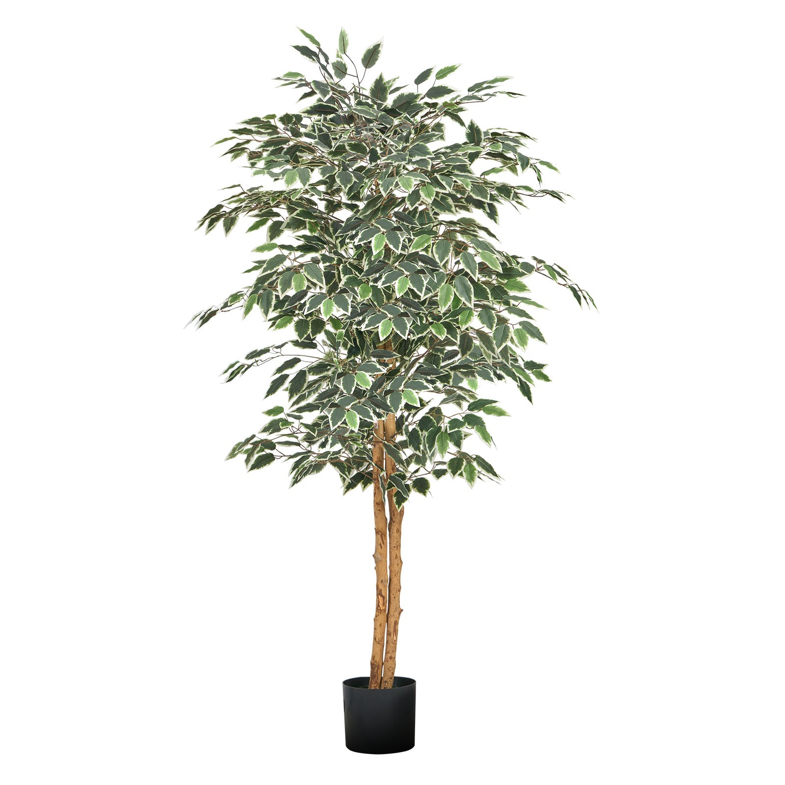 Uimoso 5FT Tall Artificial Ficus Tree with Black Pot for Indoor Decoration