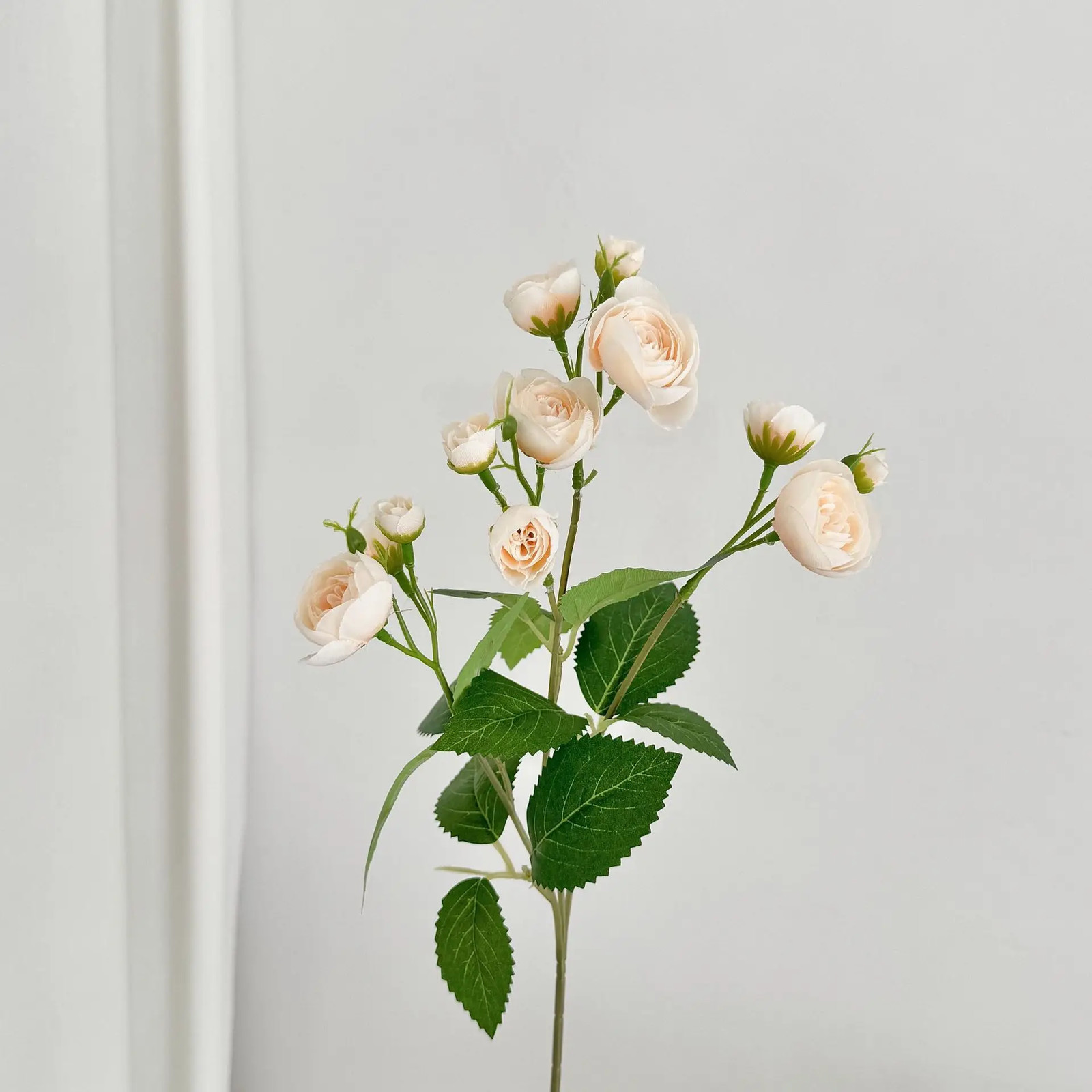 18 Inch 12 Head Artificial Camellia Bud Bouquet Faux Silk Flowers for Home Livin
