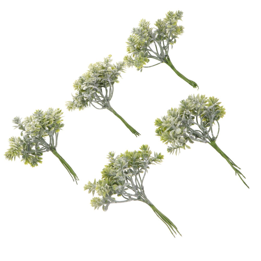 5Pcs Fake Leaves Branch for Indoor Decoration with Lifelike Green Leaves