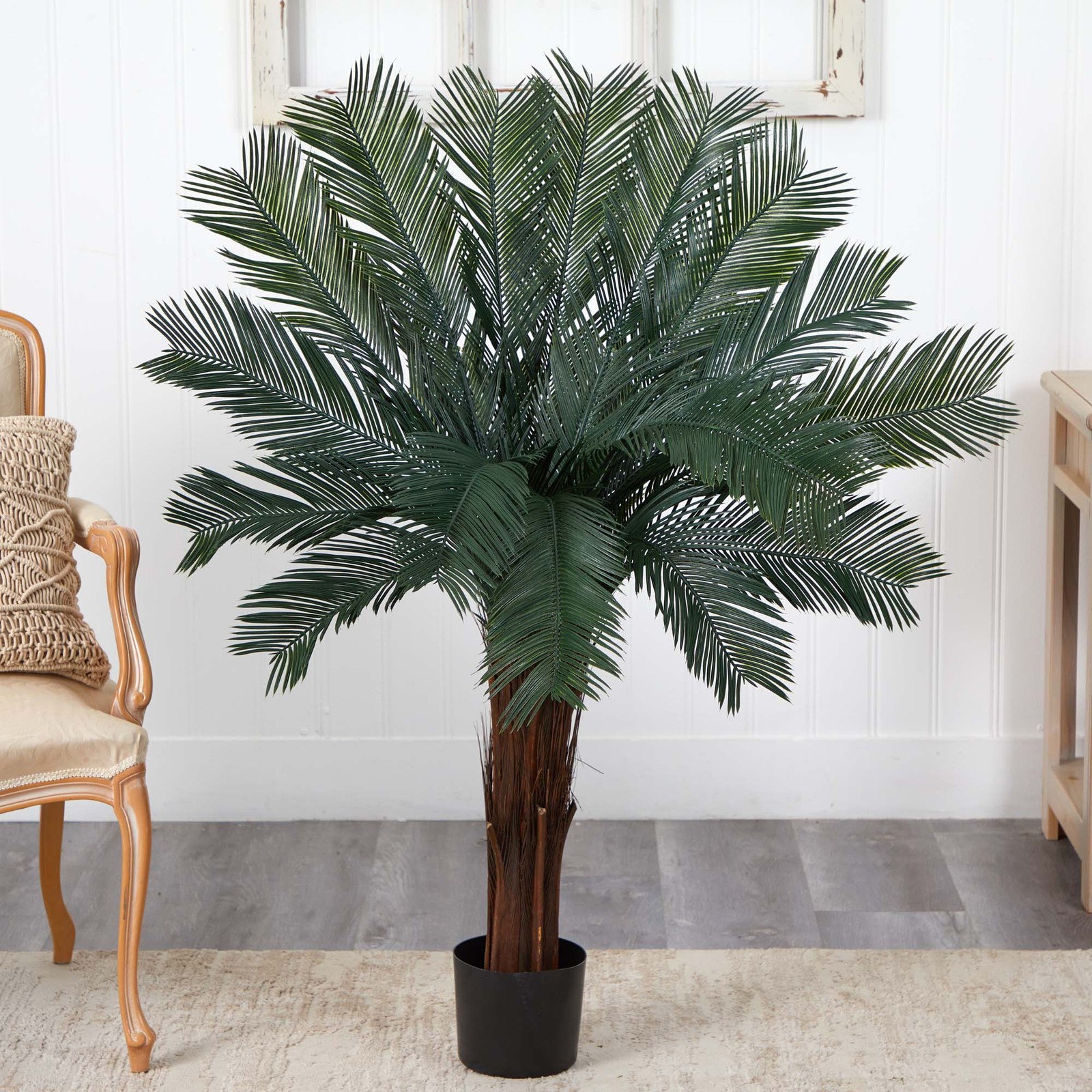 Nearly Natural 4ft Cycas Tree UV Resistant (Indoor/Outdoor) in Green