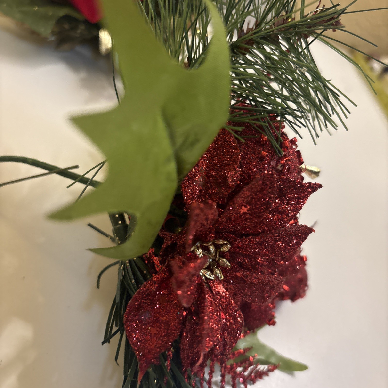 Vtg Christmas Winter Plastic Greenery Plastic Floral Pick Set Of 3 (a47