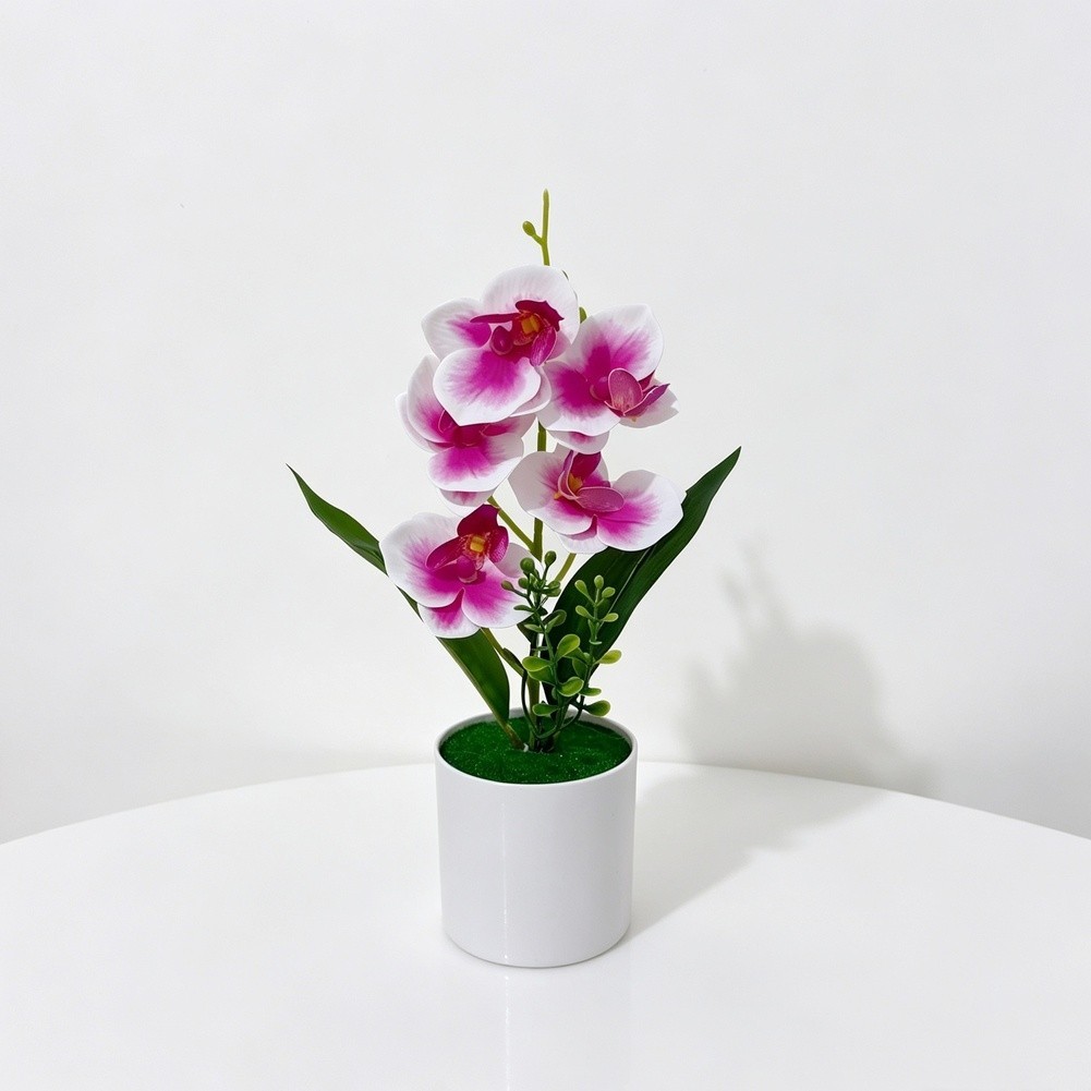 Modern Artificial Phalaenopsis Orchid Plant for Contemporary Decor 38cm