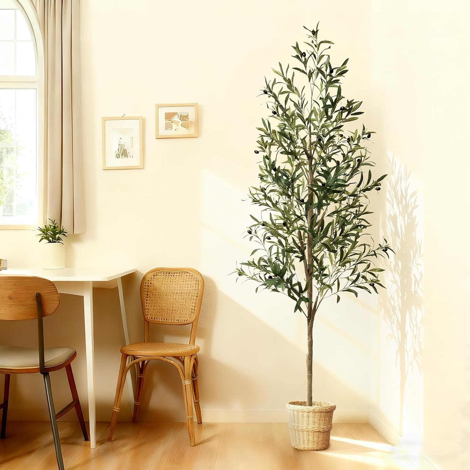 6ft Faux Olive Tree, Artificial Olive Tree Indoor, High Imitation Silk Plant …