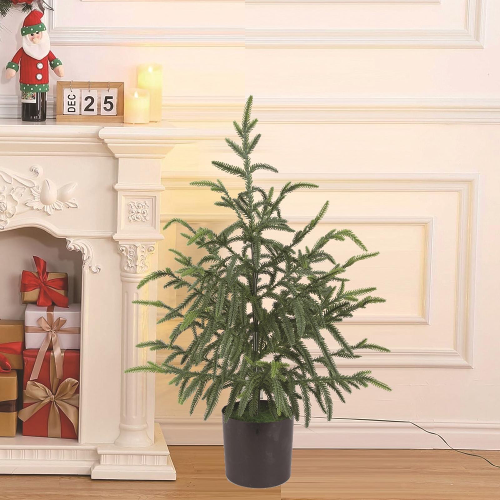Artificial Norfolk Pine Tree Christmas Tree for Bedroom Home Decor Entryway