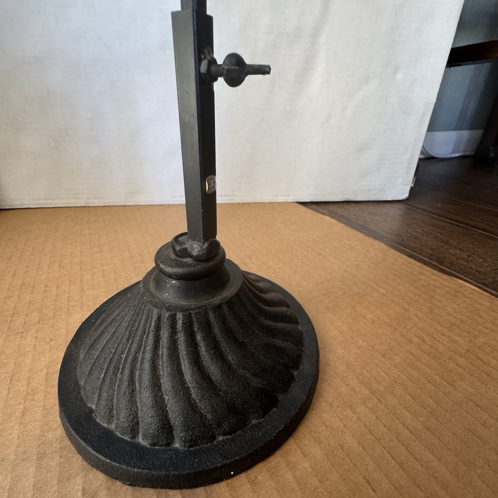 WREATH HOOK STAND Adjustable Height Free Standing Wrought Iron set of 2