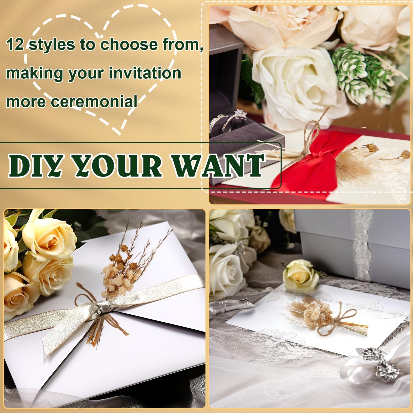 10 Pack Mini Dried Flower Bouquets with Stem for Vase DIY Wedding Decor, Boho