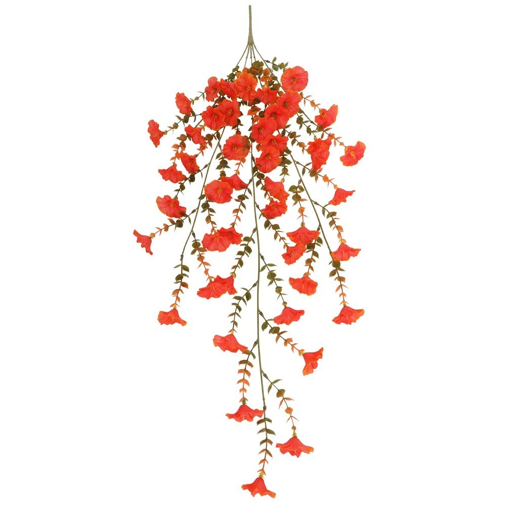 77 25cm Artificial Eucalyptus Vine with Morning Glory for Mantel Decor