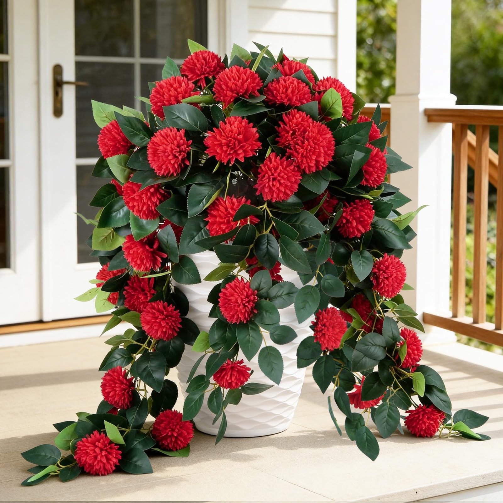 2Pcs Artificial Flowers for Outdoors Faux Outdoor Flowers for Planters UV Res…