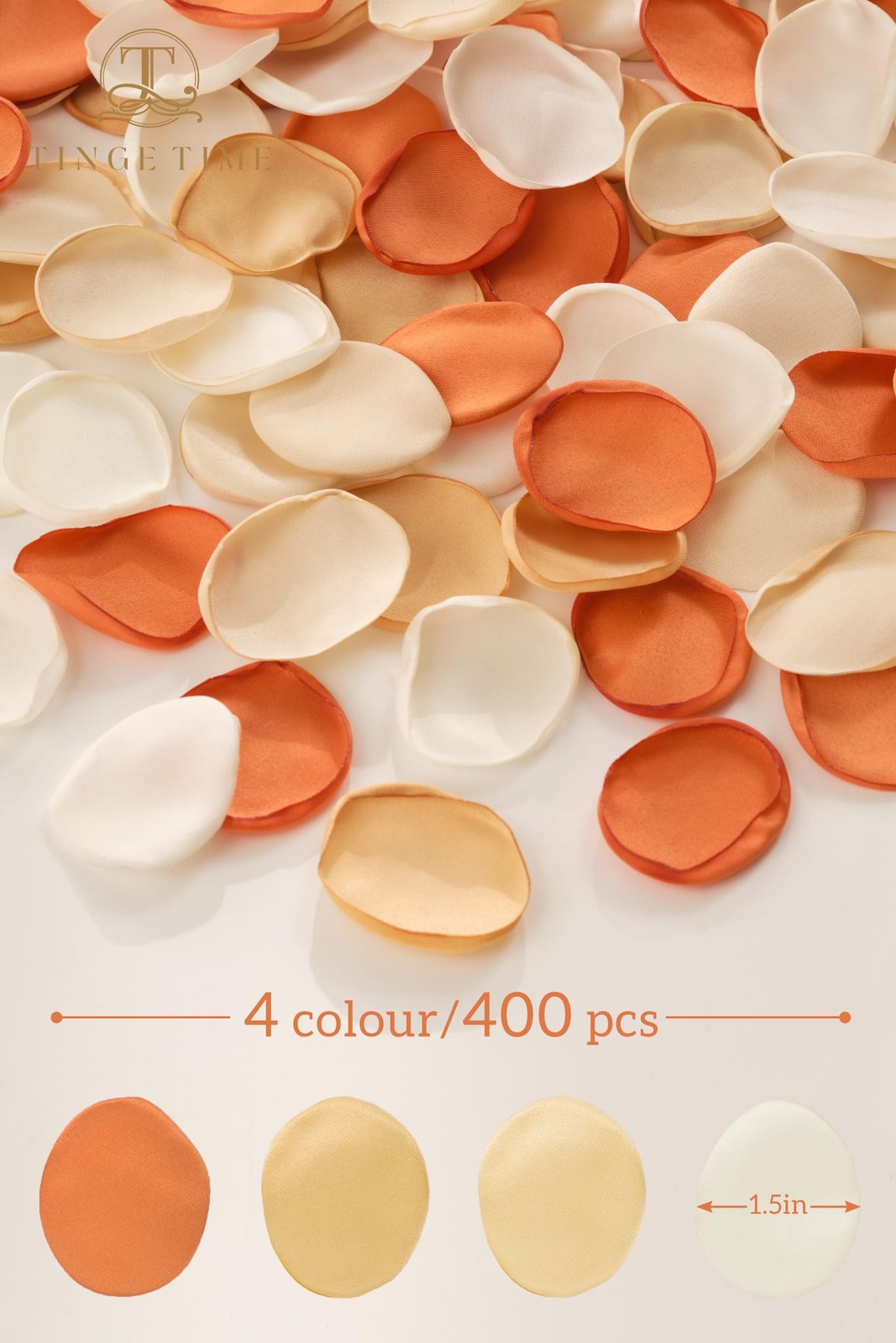 400pcs Silk Rose Petals Burnt Orange Flower Petals for Wedding, Flower Girl B…
