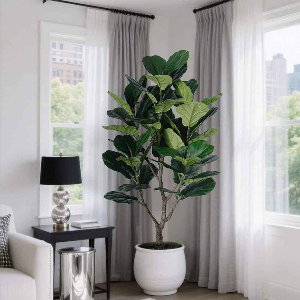 New Artificial Fiddle Leaf Fig Tree Ficus Faux Indoor Outdoor Garden Home Decor