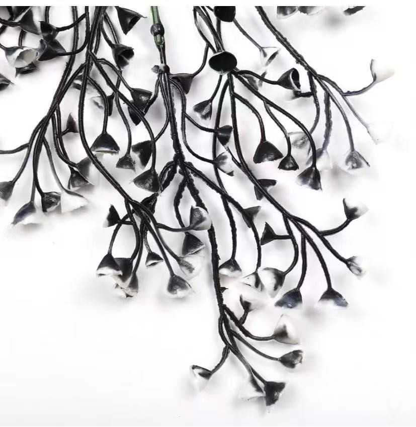 4PCS Decorative Flowers Vine Hanging Artificial Plants Hanging Plant-Black&White