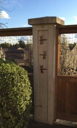 Set of 3 Small Garden Dragonflies 6 Inches, Decorative Wall Hanging Plaques,