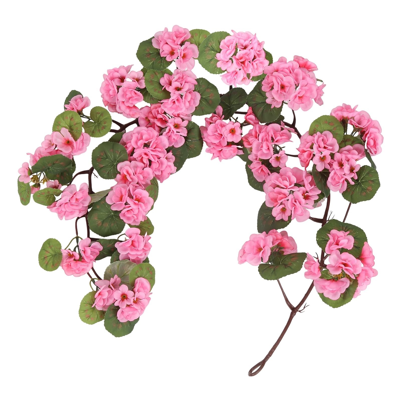 36″ Artificial Geranium Garland for Outdoors UV Resistant Faux Silk Flower Pi…