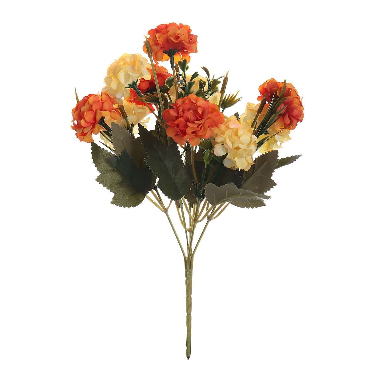 10 Heads Artificial Hydrangea Flowers Silk Bouquet Party Wedding Halloween Decor